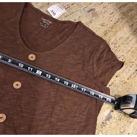 New! Naturals D&co Women’s Size S Brown Button Up Maxi Dress Linen Blend - Picture 3 of 16